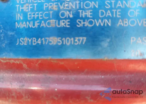 2009 Suzuki Sx4 Touring from USA, damaged, VIN JS2YB417595101377